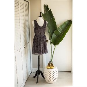 Polka dot V-neck dress